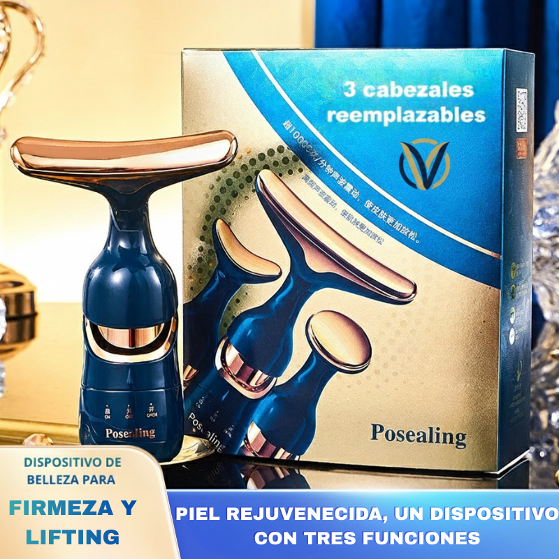 Vitta™ Masajeador Facial 3 en 1 [Firmeza y Activación Muscular]