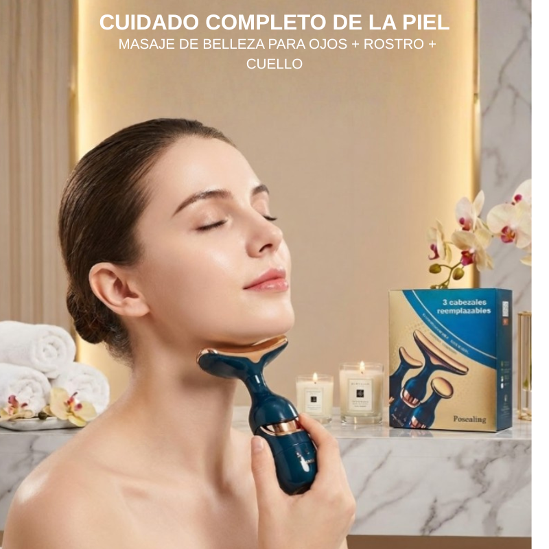 Vitta™ Masajeador Facial 3 en 1 [Firmeza y Activación Muscular]